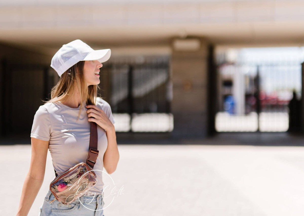 Stadium Clear Belt Bag - Caramel RTS