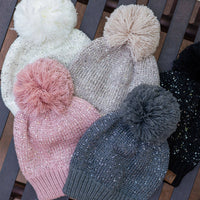 CC Sequin Pom Beanie