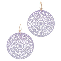 Brass Metal Round Shaped Hook Earrings