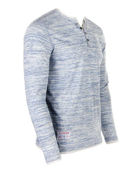 ZGLS247 - Long Sleeve Double Layered V-Neck Button Placket