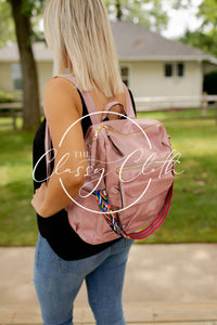 Chloe Convertible Backpack - Blush - Grey Pink Camo RTS