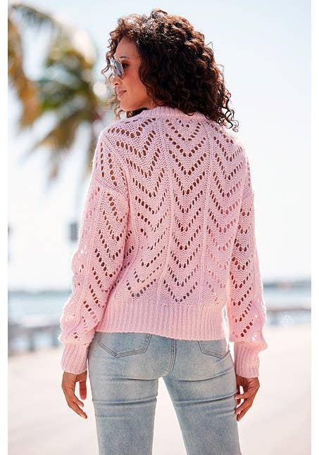 LASCANA Women's Open Knit Sweater
