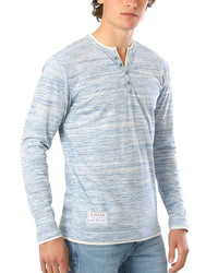 ZGLS247 - Long Sleeve Double Layered V-Neck Button Placket