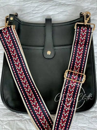Eye Candy Crossbody Purse - Distressed Black - Teal Aqua RTS