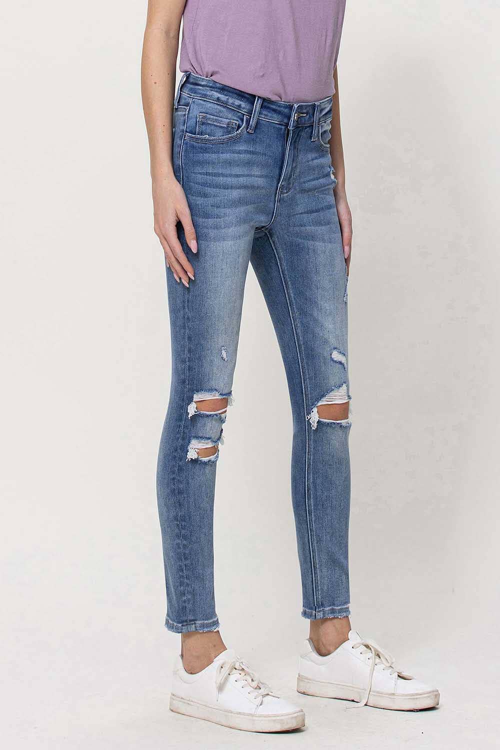 MID RISE ANKLE SKINNY JEANS V2948