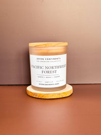 Pacific Northwest Foreset Soy Candle - White Frosted Glass