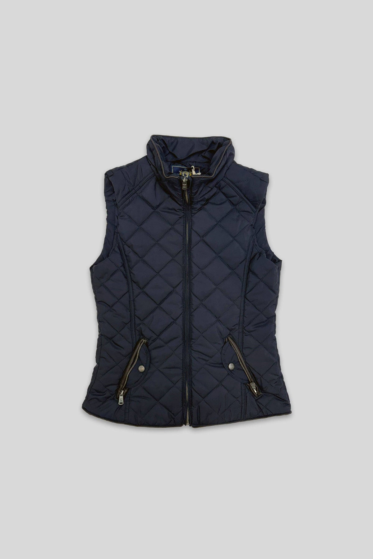 Navy Quilted Vest - Womens