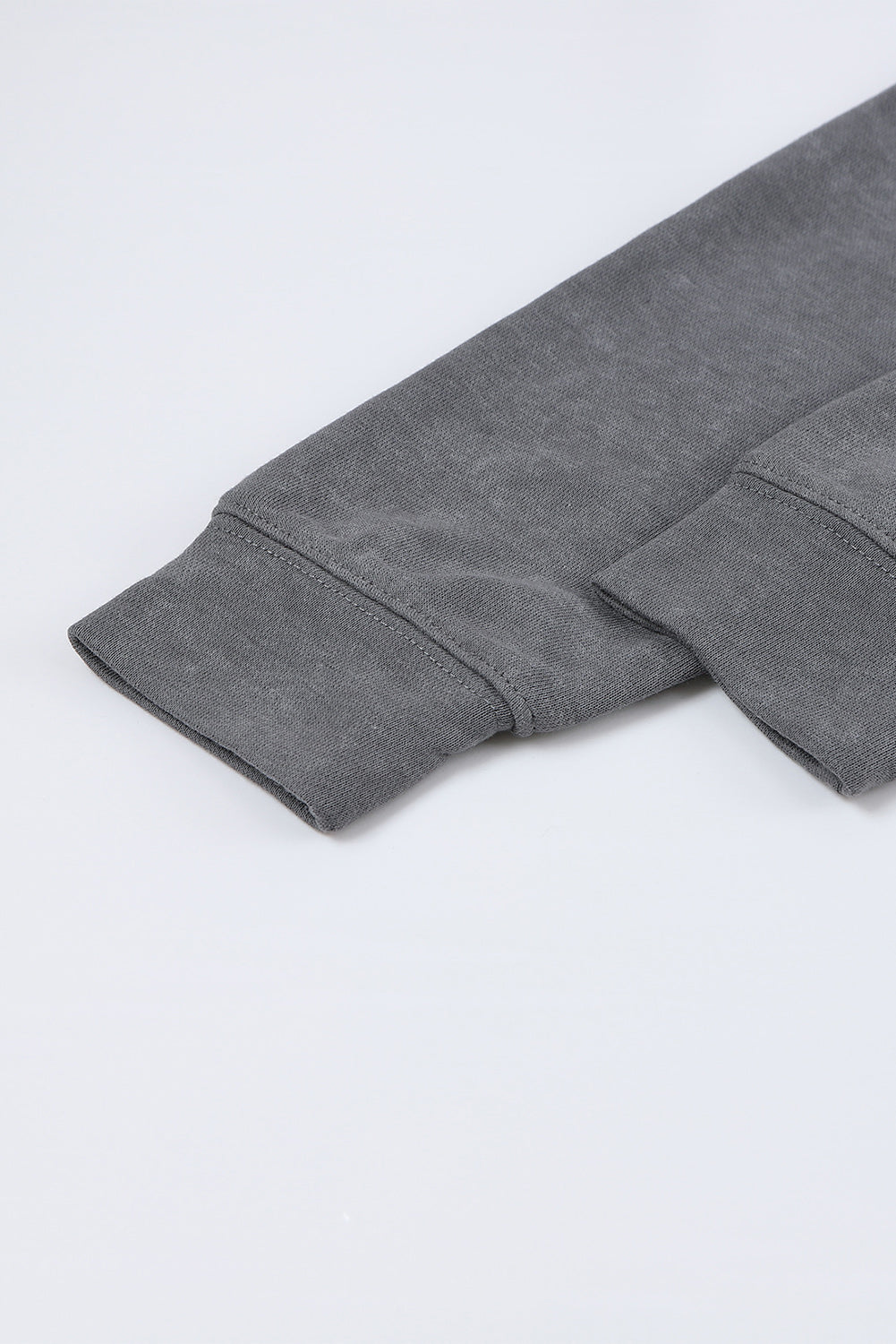 Grey Vintage Washed Puff Sleeve Sweatshirt