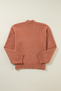 Light French Beige Drop Shoulder Open Front Cropped Cardigan