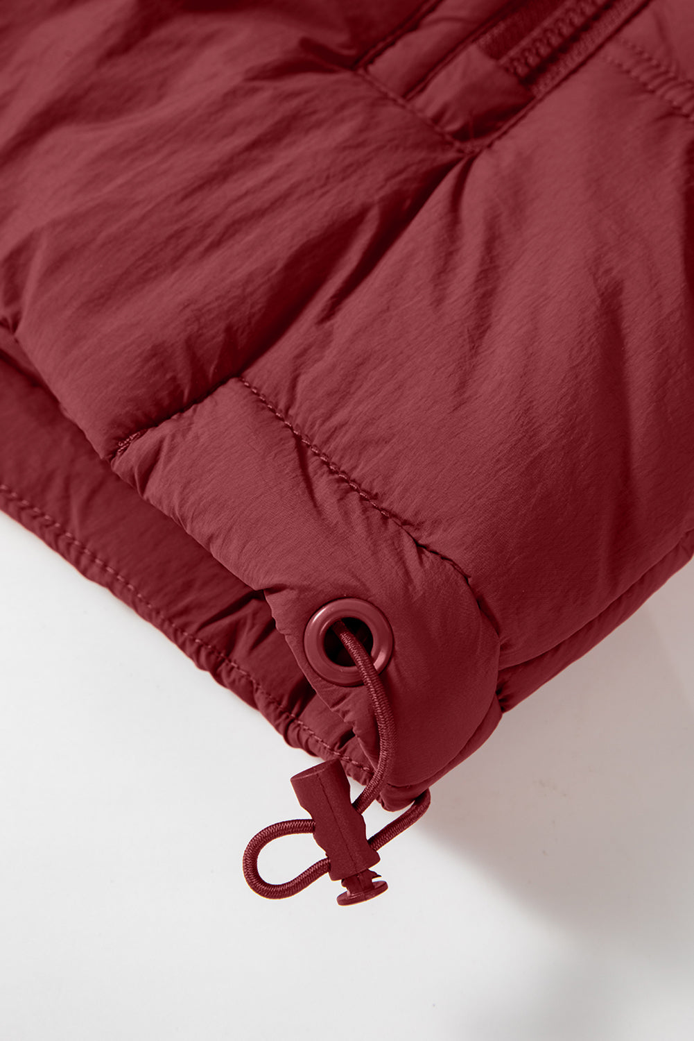 Clay Zip-up Side Pockets Hooded Puffer Vest LC853372-P8017