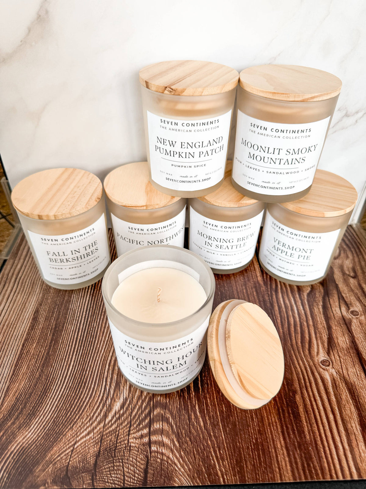 Pumpkin Patch Pumpkin Spice Soy Candle - White Frosted Glass