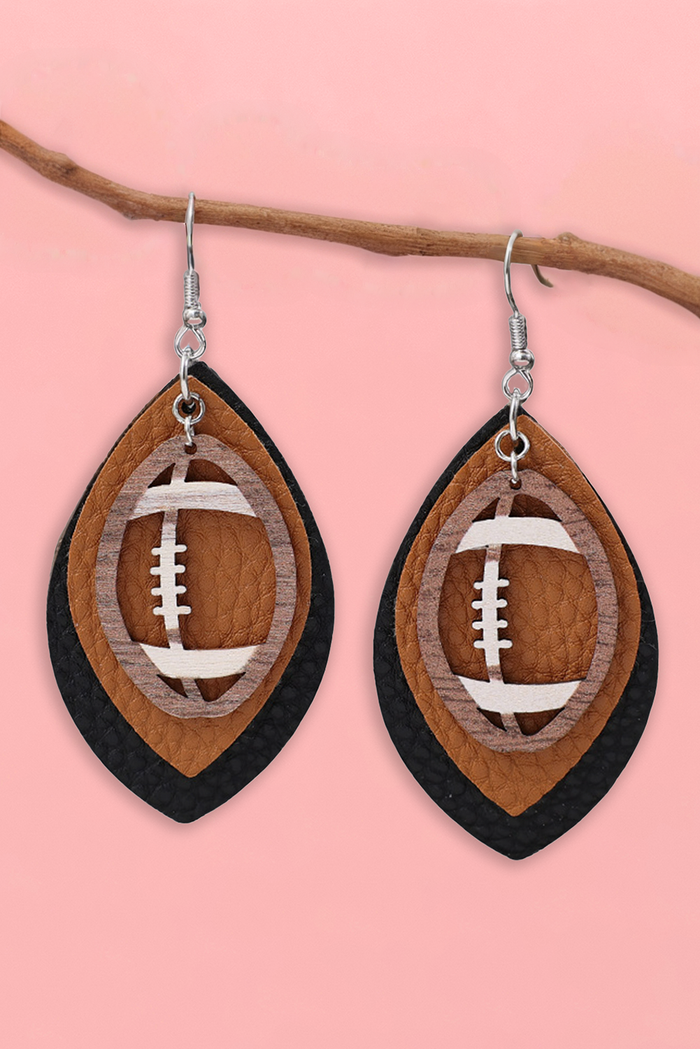 Football Shape Drop Earrings