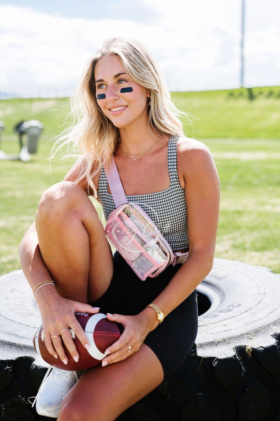 Stadium Clear Belt Bag - Blush RTS