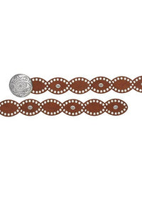 LASCANA Women's Embellished Round Buckle Belt