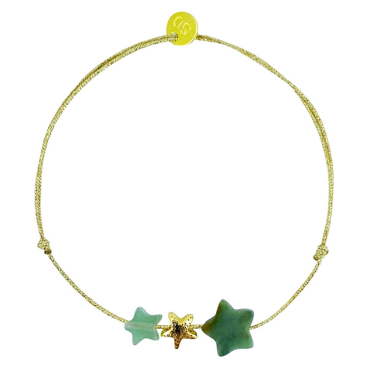 OREGON BRACELET, green turquoise and gold plated (BCA32)