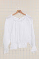 BLOUSE WITH GATHERED NECKLINE AND NECKLINE