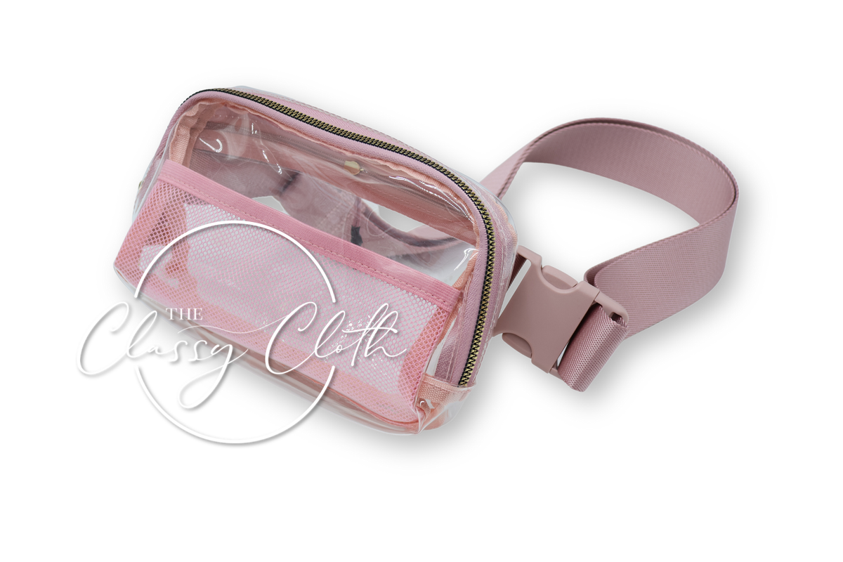 Stadium Clear Belt Bag - Blush RTS