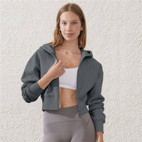 Casual Zip-Up Hoodie with Long Sleeves