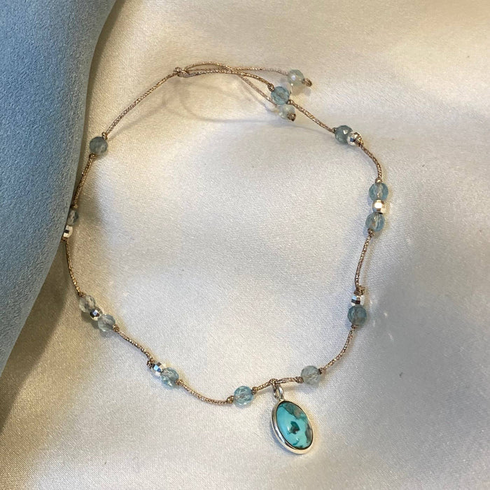 DALLAS Turquoise and Topaz Bracelet (BCA50)