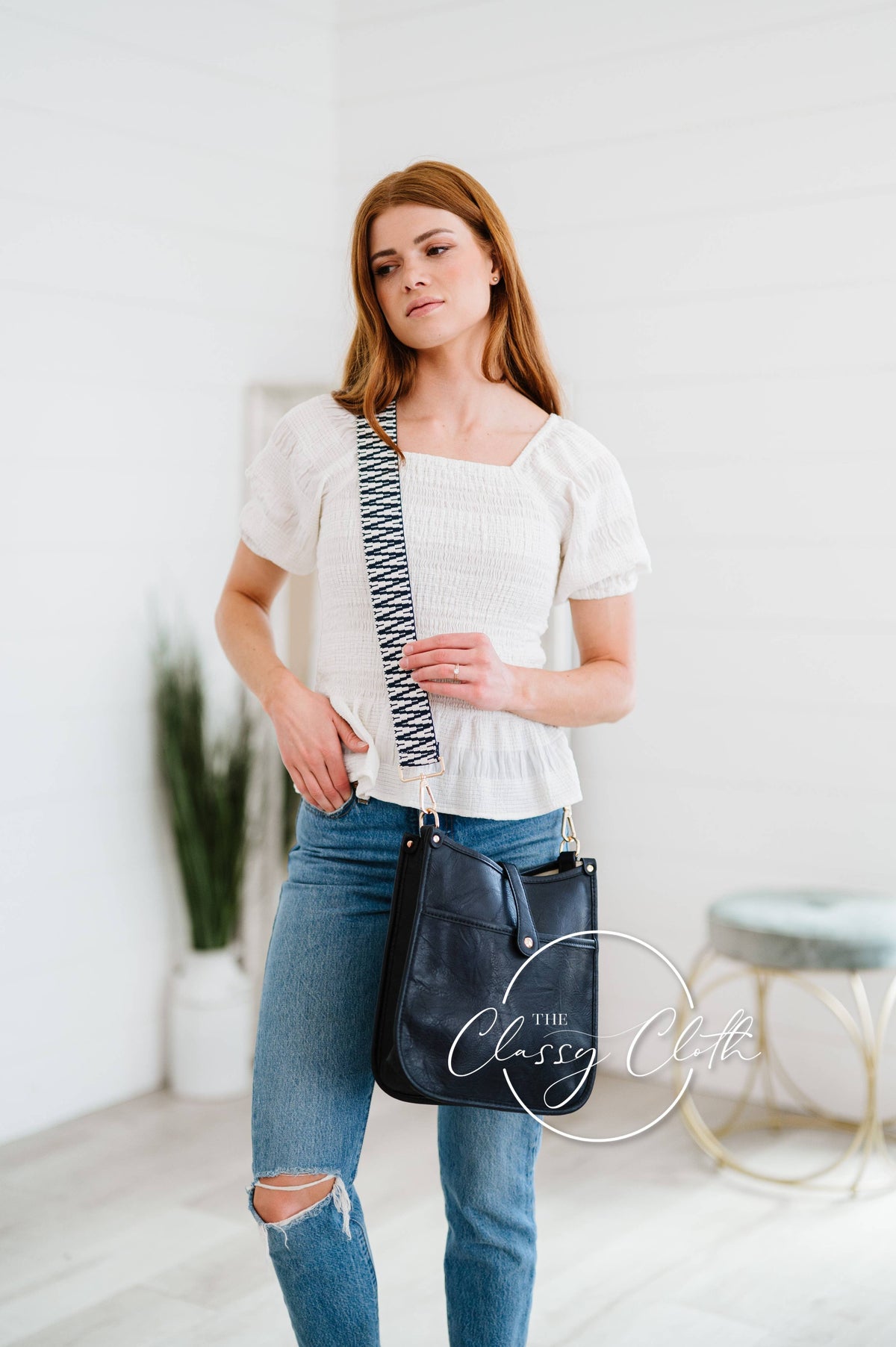 Eye Candy Crossbody Purse - Distressed Navy - Nvy Wte ZigRTS