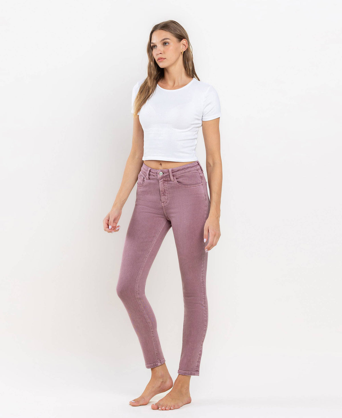 HIGH RISE ANKLE SKINNY JEANS V3499WMV