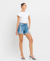 HIGH RISE DOUBLE CUFF SHORTS T5441