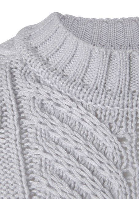 LASCANA Women's Crew Neck Ribbed Knit Sweater