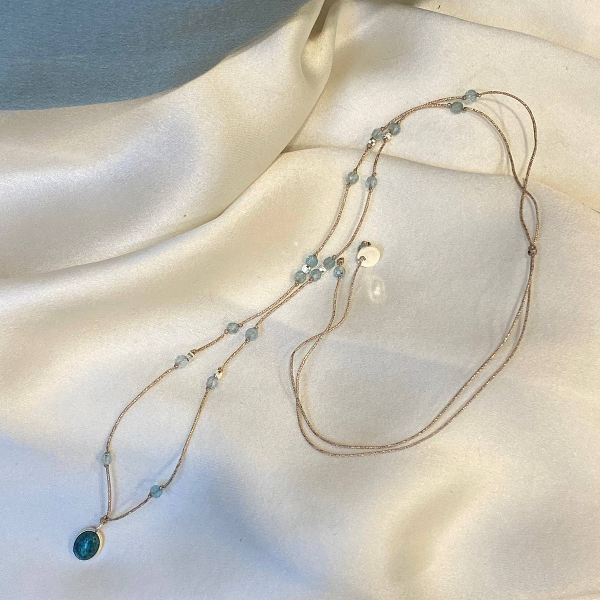 Dallas Turquoise & Topaz Necklace (CCA50)