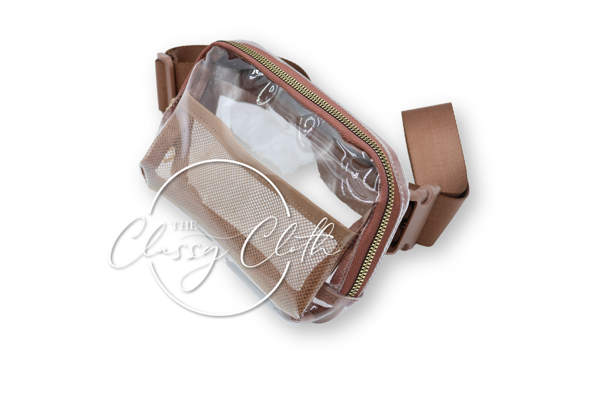 Stadium Clear Belt Bag - Caramel RTS