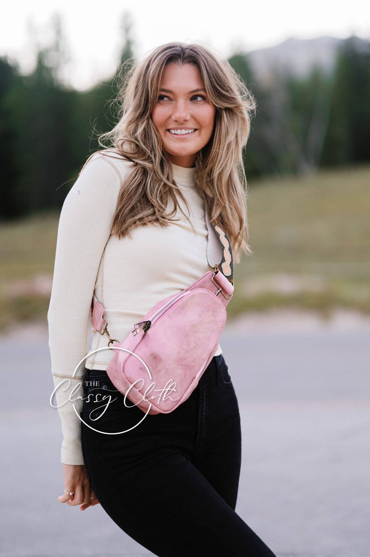 Sarah Shoulder Sling Bag - Blush Grey Geo RTS