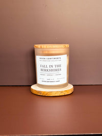 Fall in the Berkshires Soy Candle - White Frosted Glass