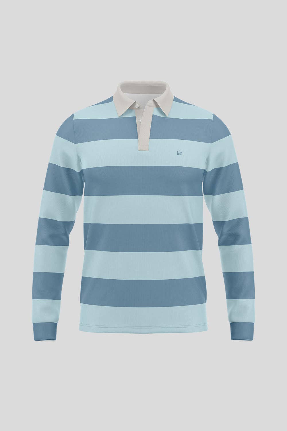 Aqua Striped Rugby Polo | Orense