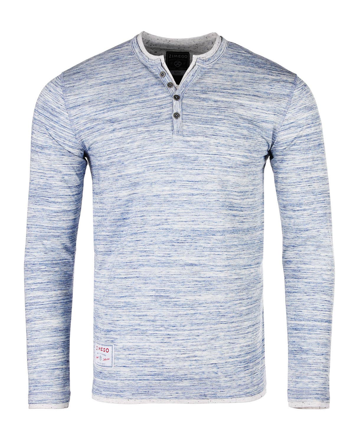 ZGLS247 - Long Sleeve Double Layered V-Neck Button Placket