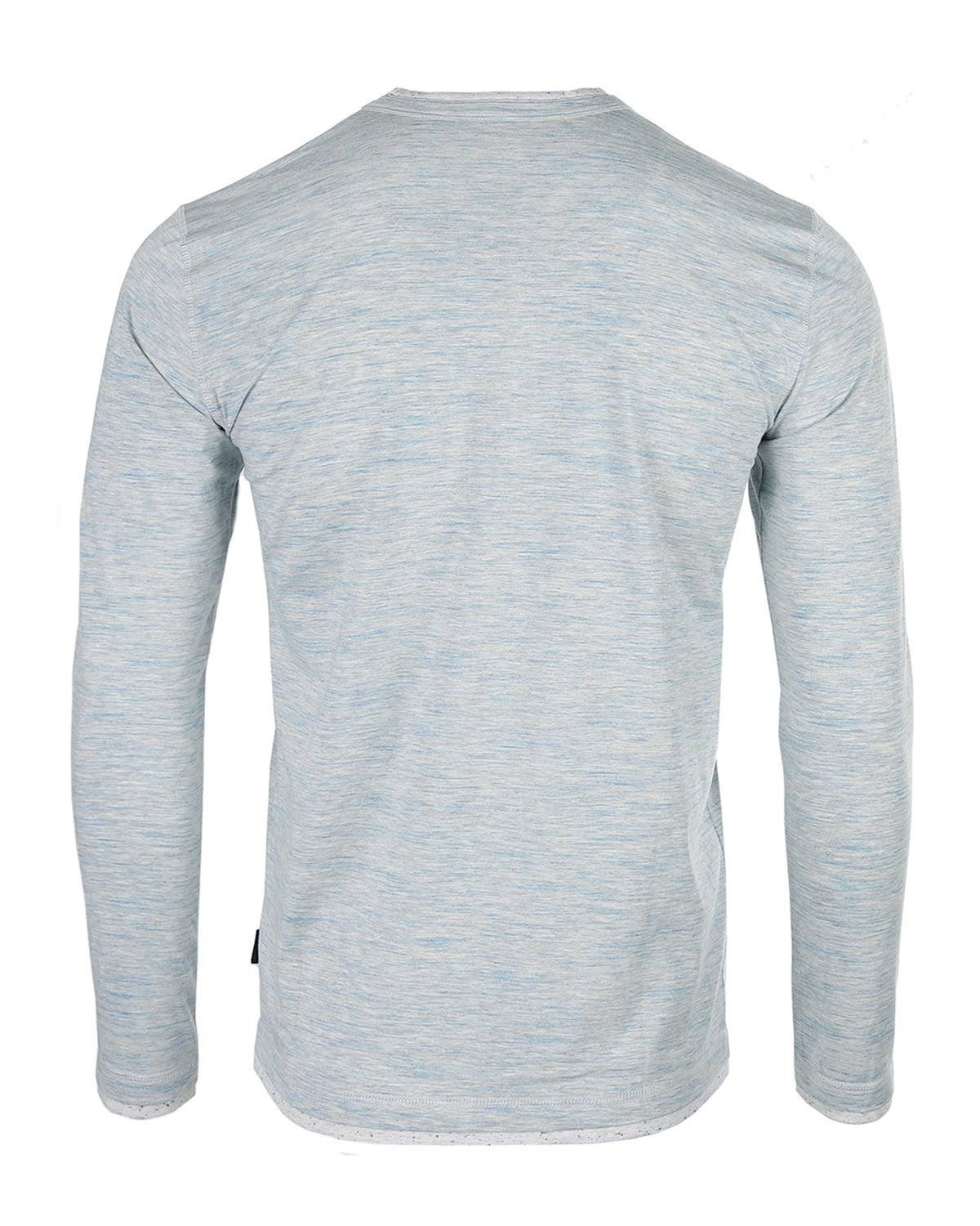 ZGLS247 - Long Sleeve Double Layered V-Neck Button Placket