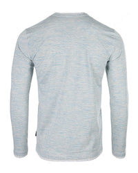 ZGLS247 - Long Sleeve Double Layered V-Neck Button Placket