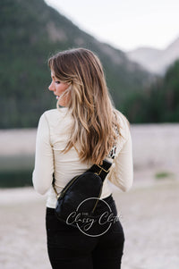 Sarah Shoulder Sling Bag - Black Leopard RTS