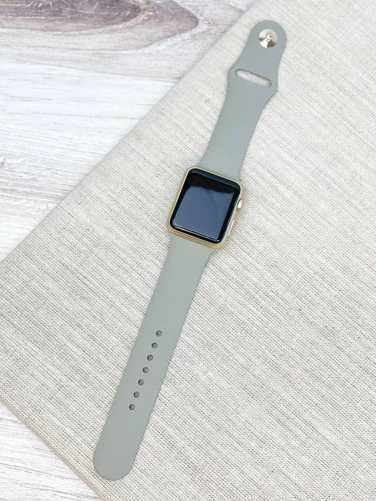The Solid Silicone Smart Watch Band - Warm Gray M/L
