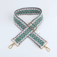 Crossbody Guitar Strap - Green Blush Zig Zag RTS