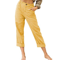 Relaxed Fit High-Waisted Casual Trousers