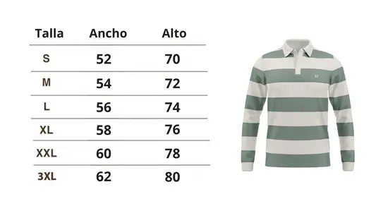 Aqua Striped Rugby Polo | Orense
