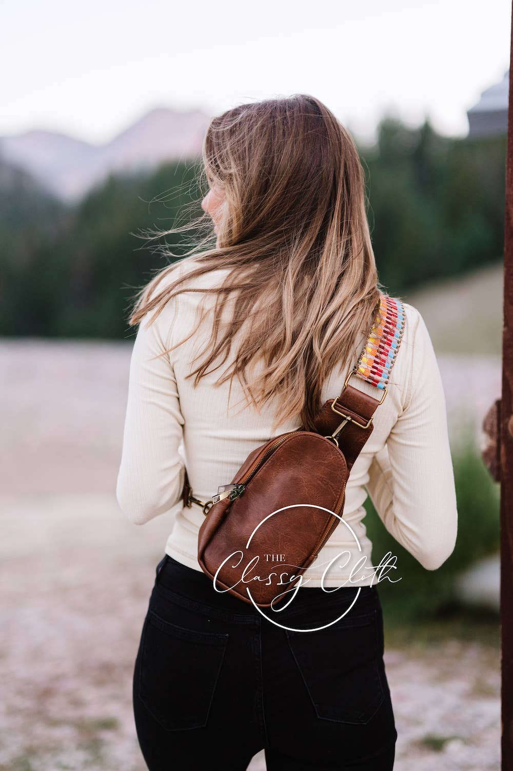 Sarah Shoulder Sling Bag - Coffee Zig Zag RTS