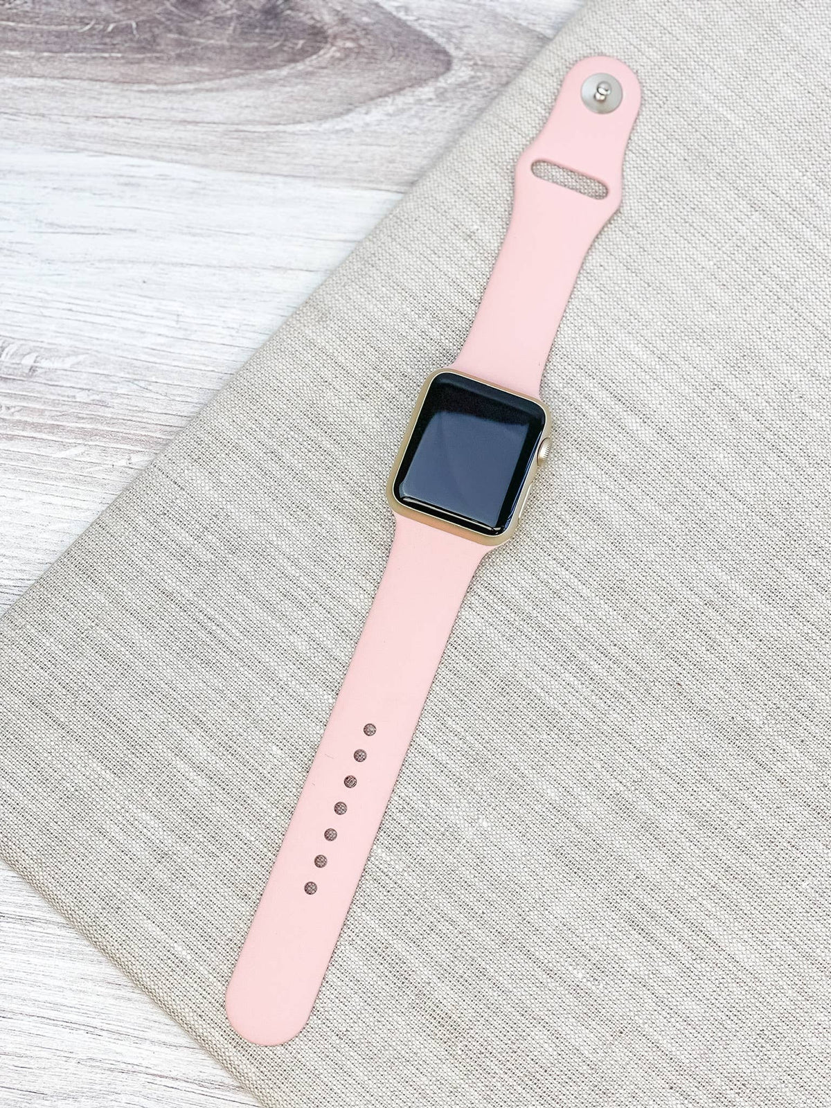 The Solid Silicone Smart Watch Band - Vintage Rose M/L