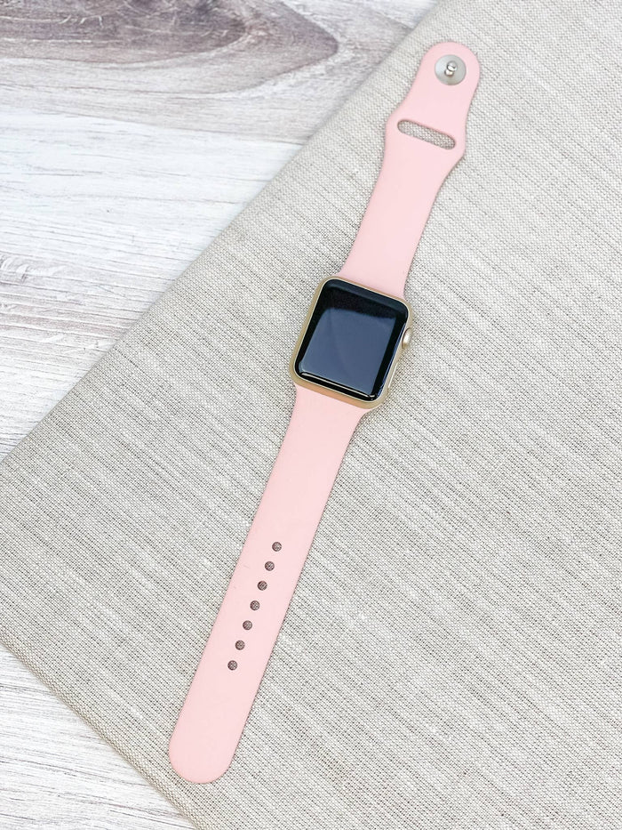 The Solid Silicone Smart Watch Band - Vintage Rose M/L