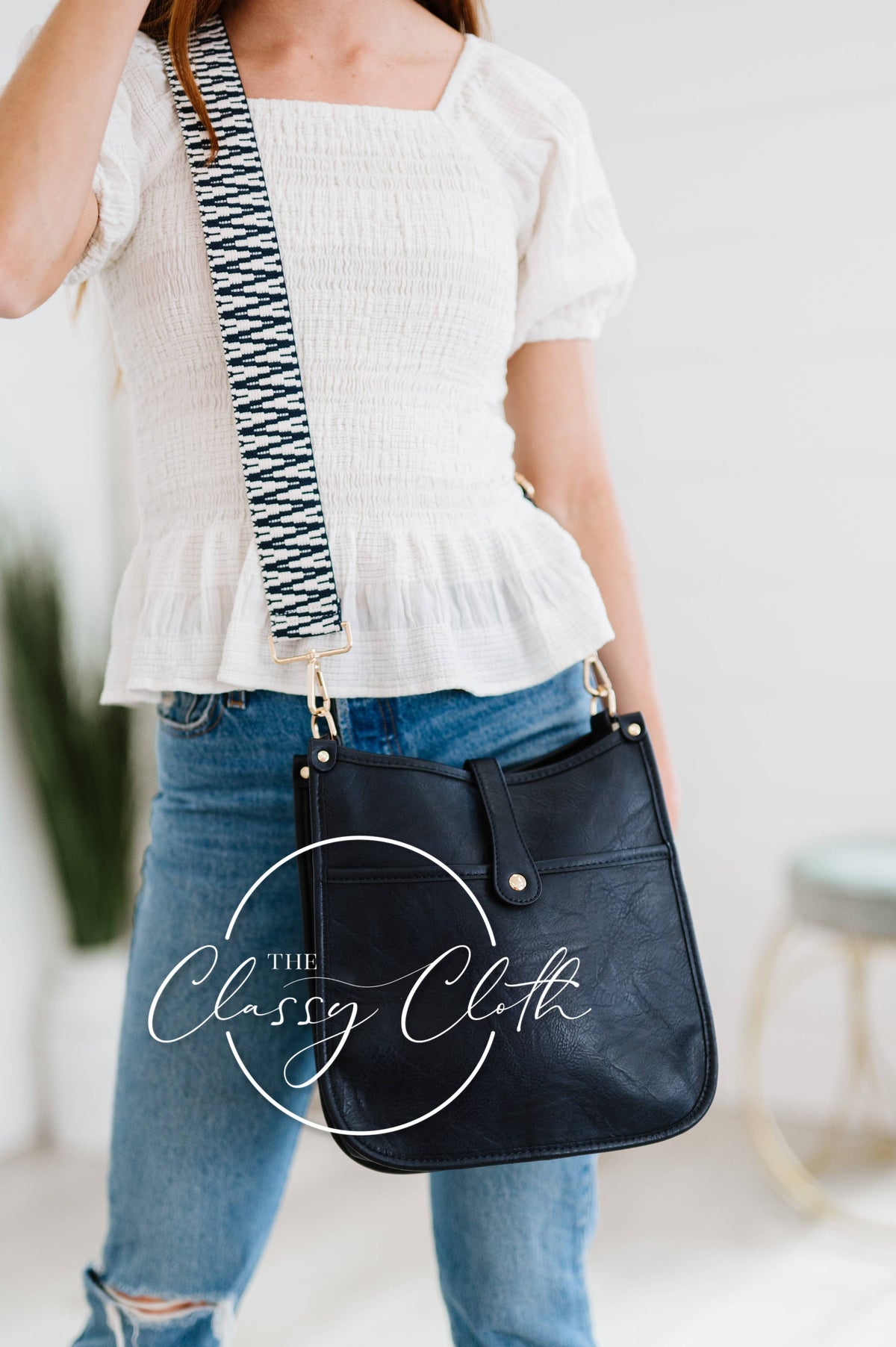 Eye Candy Crossbody Purse - Distressed Navy - Nvy Wte ZigRTS