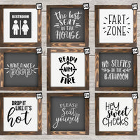Bathroom Mini Collection Sign. Farmhouse Bathroom, Bathroom