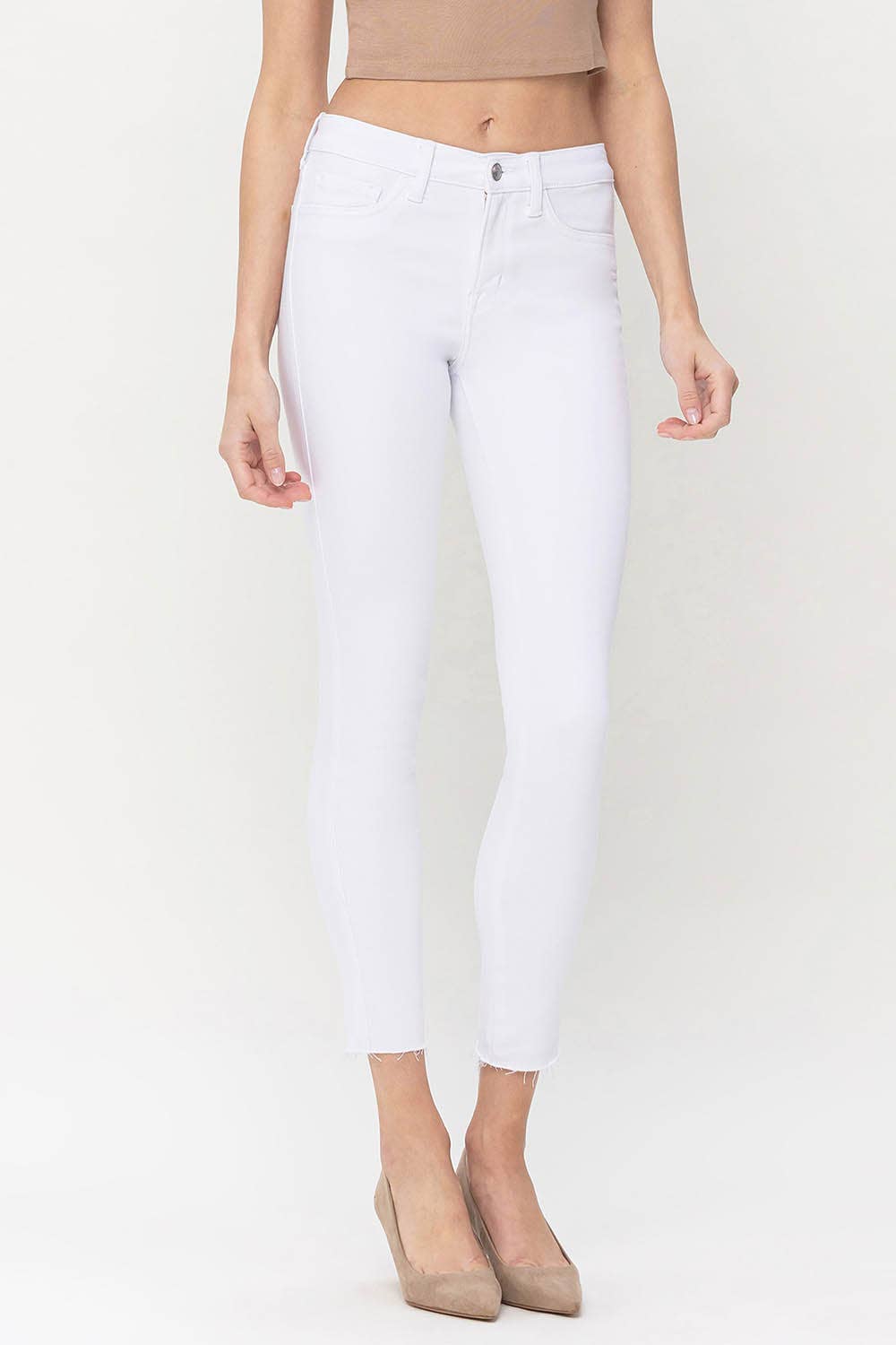 FLYING MONKEY - MID RISE CROP SKINNY JEANS
