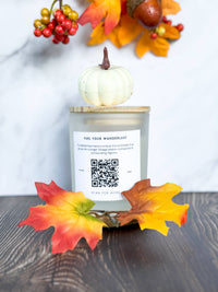 Fall in the Berkshires Soy Candle - White Frosted Glass