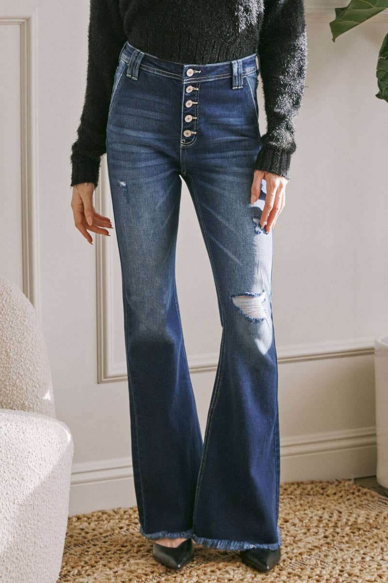 Kan Can High Rise Flare Jeans
